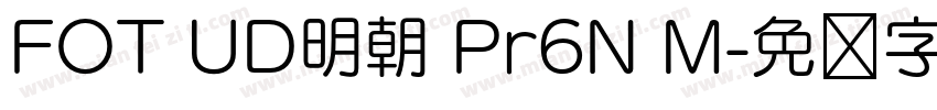 FOT UD明朝 Pr6N M字体转换